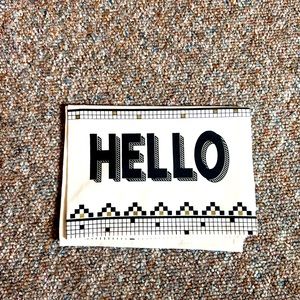 “Hello” tea towel